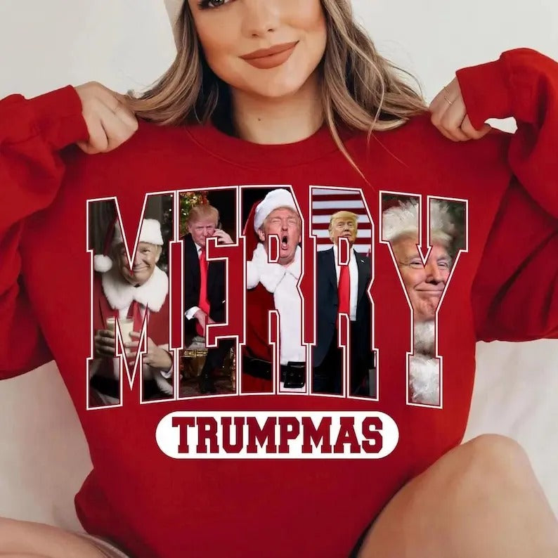 Merry Trumpmas Png, Trump Merry Christmas Png,Trump Christmas T-Shirt Design Clipart Illustration, Christmas Trump Png,...