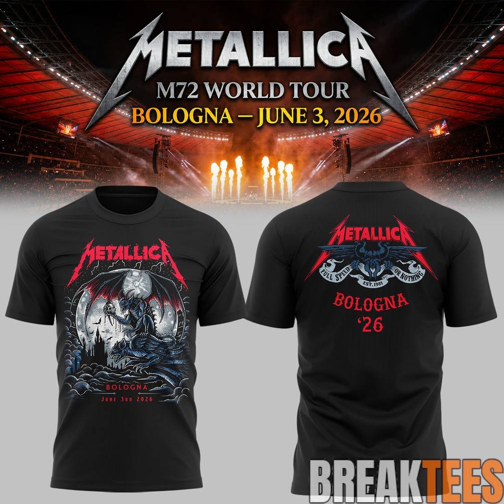 Metallica #M72Bologna, Italy Shirt