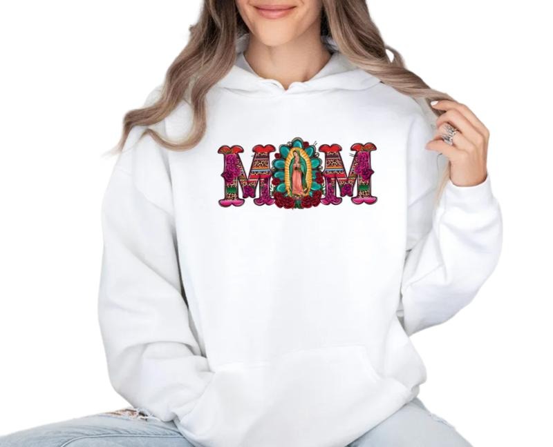 Mexican Mom Shirt, Virgen De Guadalupe Sweatshirt, Mother's Day Gift, Mexican Heritage Shirt, Latin Culture Mom Tee,...