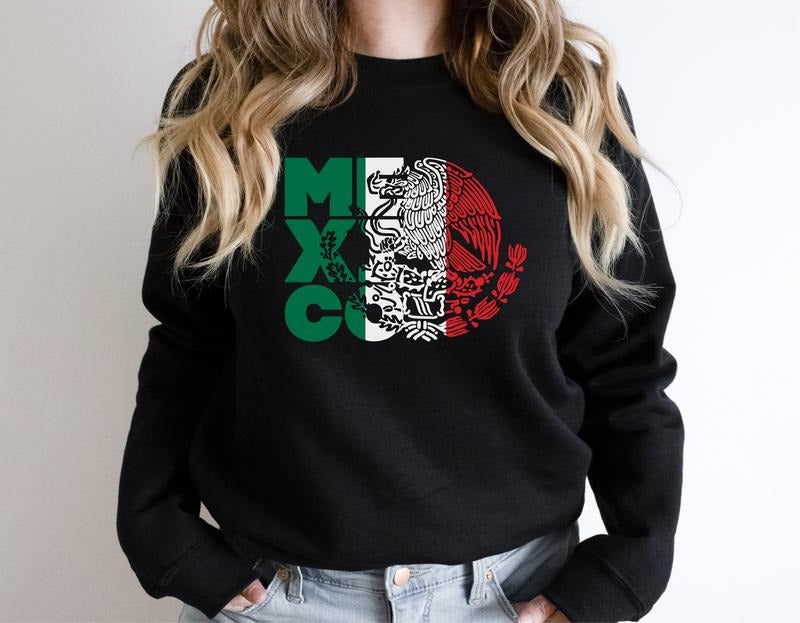 Mexico Flag Sweatshirt, Independencia De Mexico Hoodie, Unisex Mexican Festival Gift Sweater, Matching Mexican Eagle,...