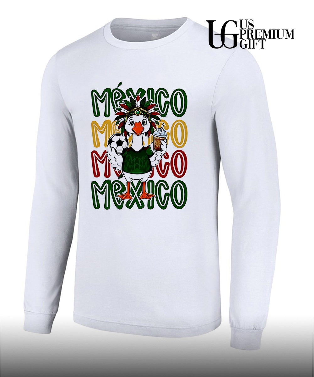 Mexico Soccer Goose with Football and Drink World Cup 2026 shirt