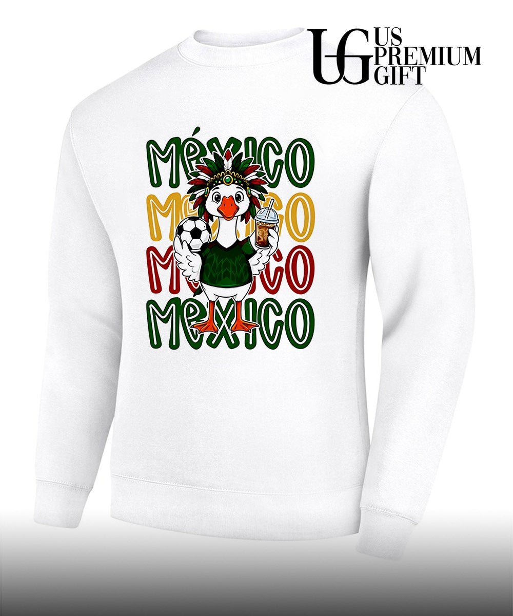 Mexico Soccer Goose with Football and Drink World Cup 2026 shirt