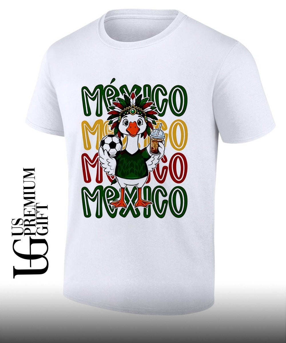 Mexico Soccer Goose with Football and Drink World Cup 2026 shirt
