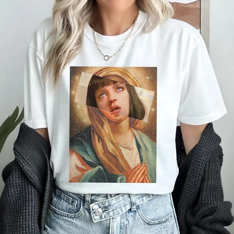 Mia Wallace Shirt Smoking Pulp Fiction In Style Of Maria Vintage Shirt Hoodie, Sweatshirt | UrbanDripWear.com