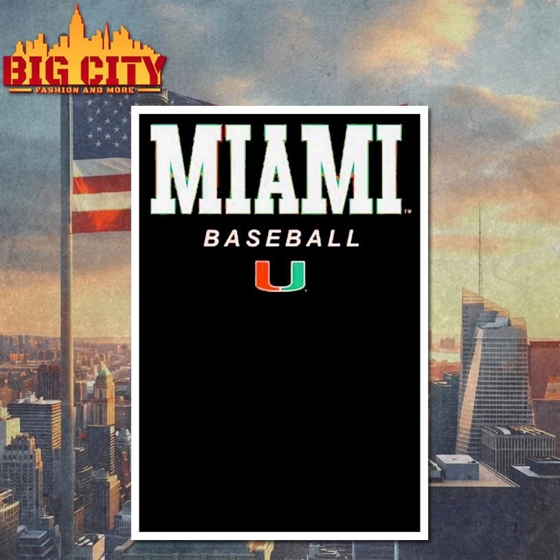 Miami Baseball Miami Wordmark & Logo Shirt