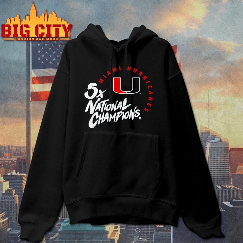 Miami Football Five-Time National Champions Shirt