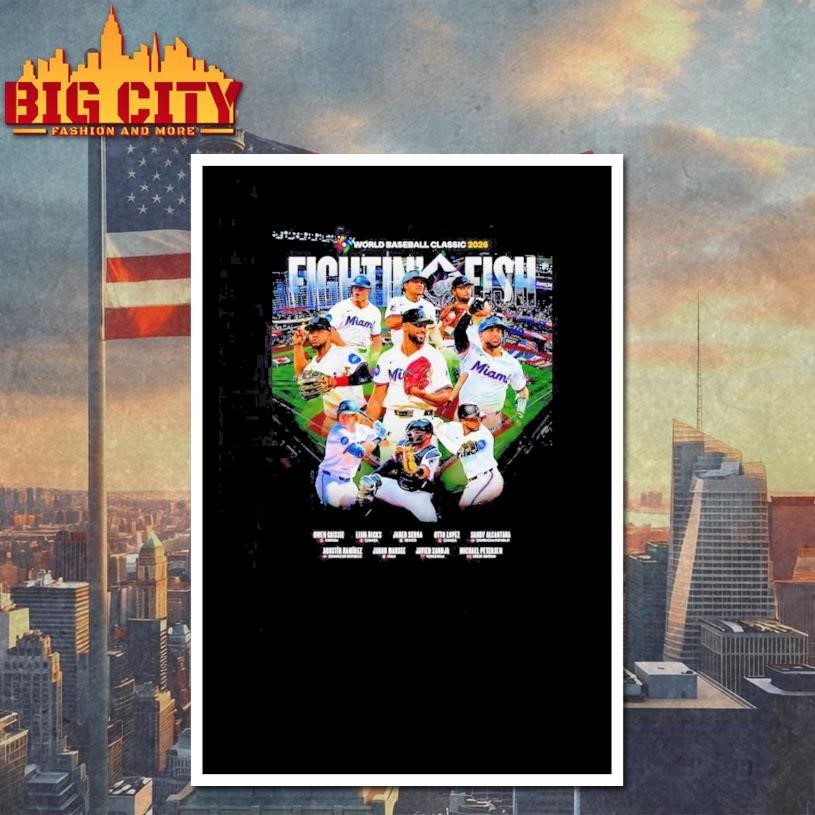 Miami Marlins World Baseball Classic 2026 Fightin’ fish Shirt