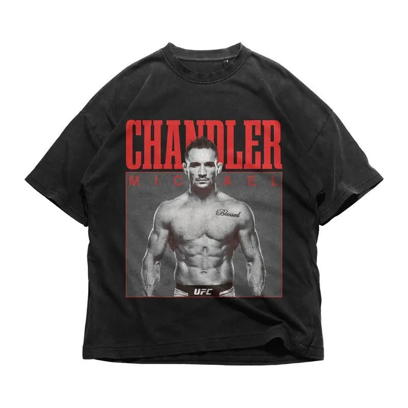 Michael Chandler Iron MMA Vintage 90s Retro Graphic Collage T-Shirt- UFC Legend Shirt Unisex Bootleg Sweatshirt Cotton...