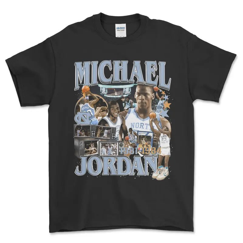 Michael J North Carolina T-Shirt, graphic vintage sports tees for men Hoodie, Sweatshirt | UrbanDripWear.com