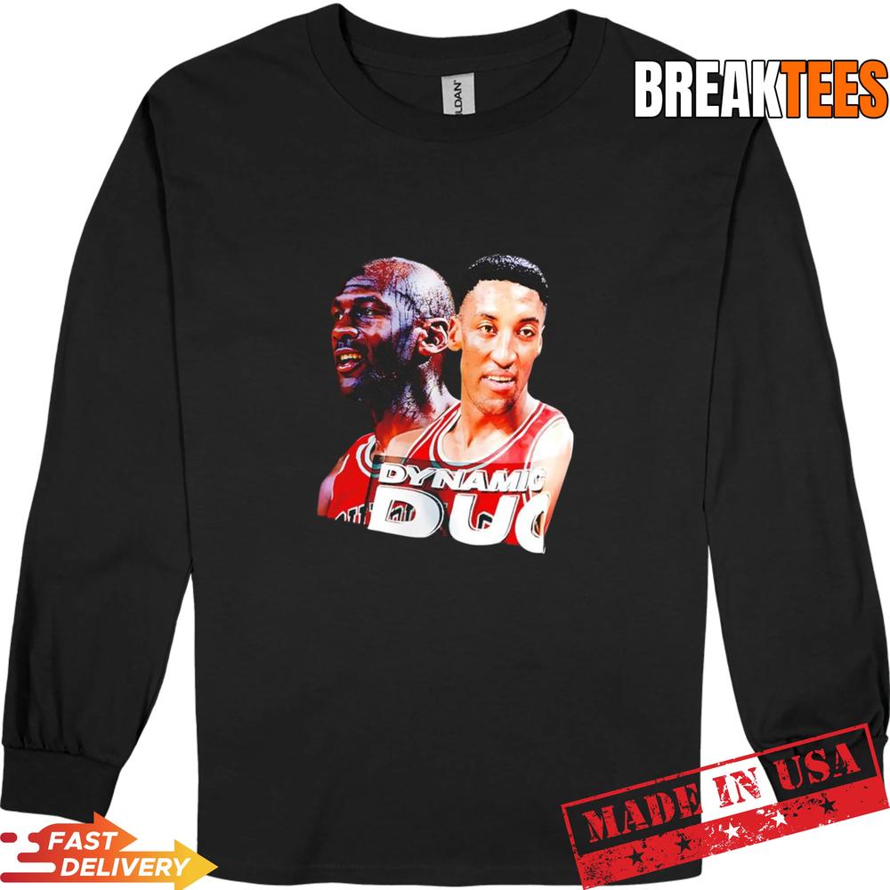 Michael Jordan and Scottie Pippen NBA Dynamic Duo Chicago Bulls basketball T-Shirt