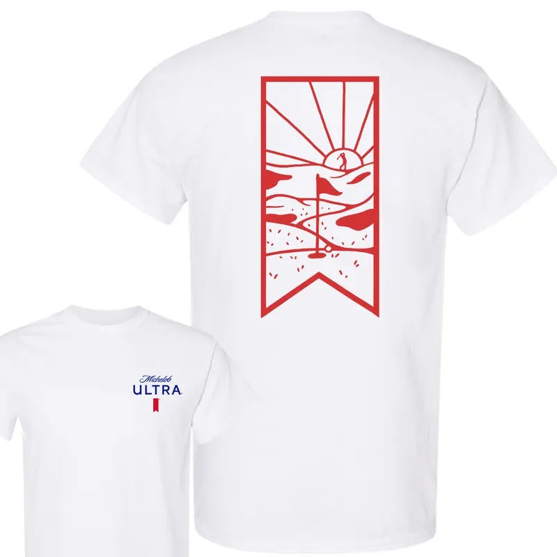Michelob ULTRA Vintage logo Golf Course T-Shirt, Full Color, 2 Side T-Shirt, Unisex T-Shirt, For Men, For Women...