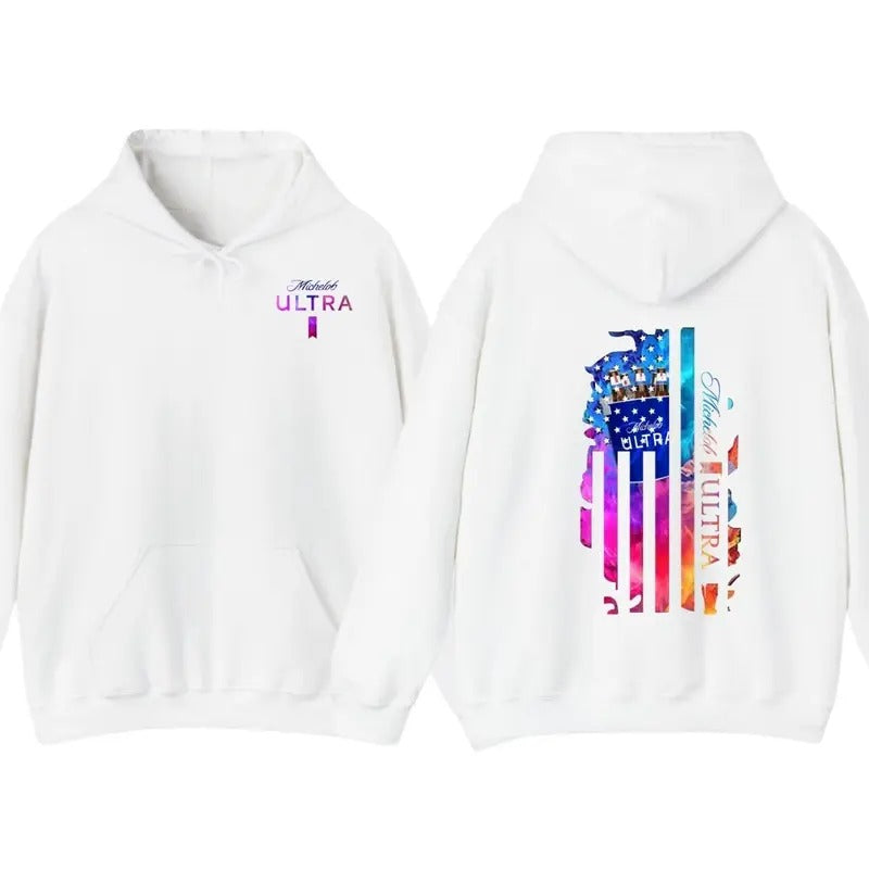 Michelob Ultra Beer Color Flag Tshirt , Hoodie Double Side - One Style Fits All - For Her