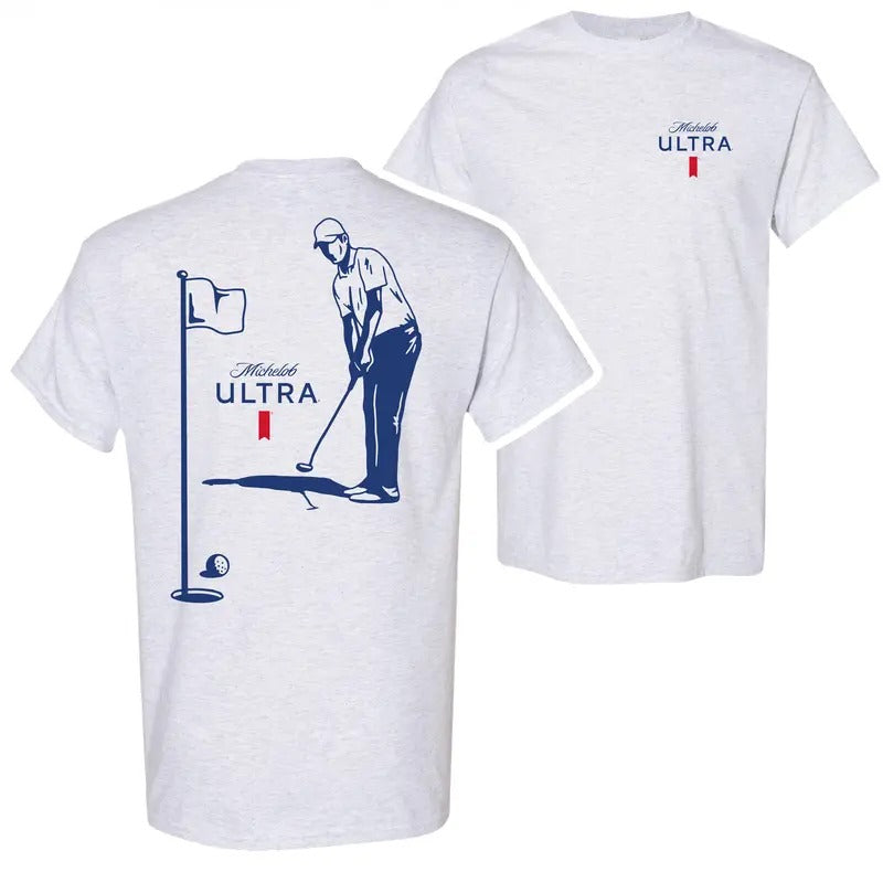 Michelob Ultra Golfing Front and Back Print T-Shirt Hoodie, Sweatshirt | UrbanDripWear.com