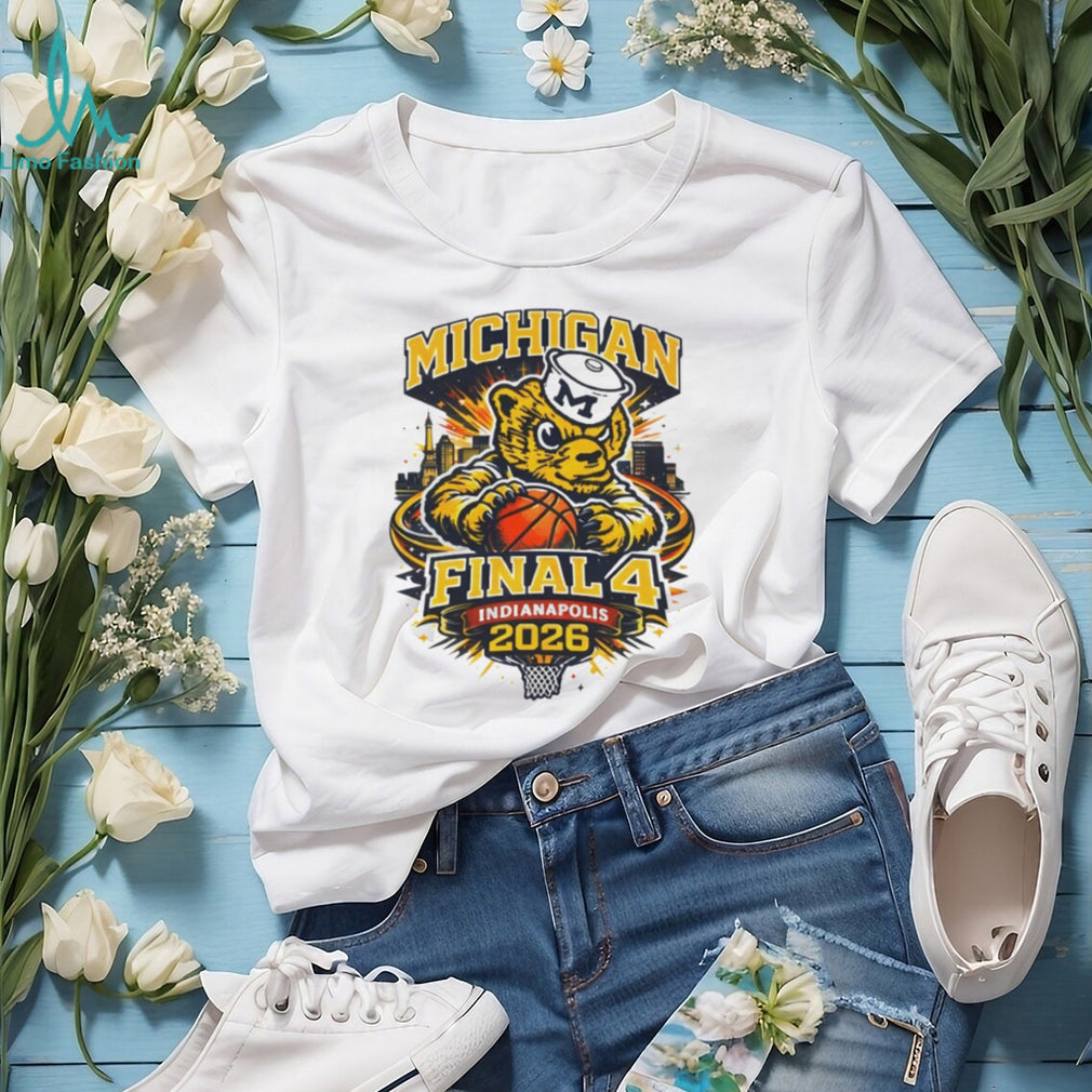 Michigan Basketball Mascot 2026 Final Four Indianapolis T Shirt
