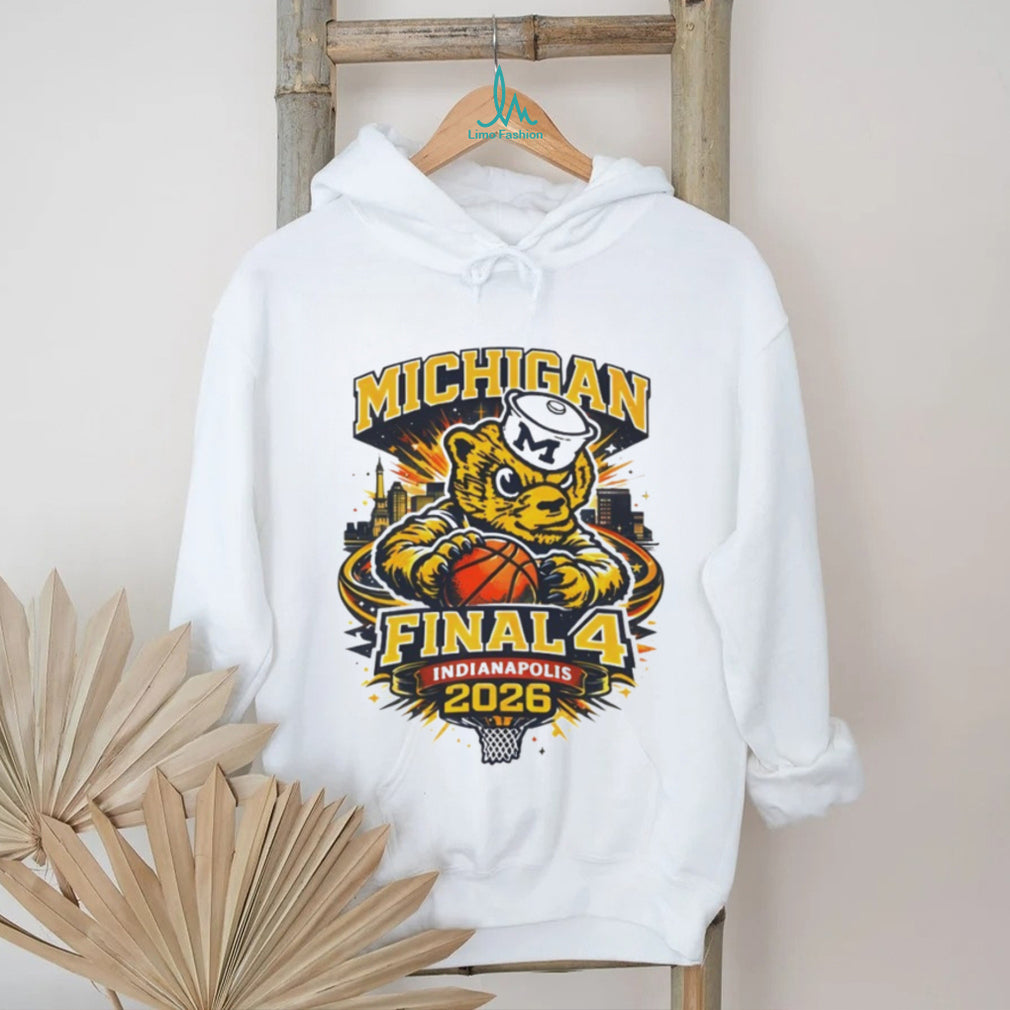 Michigan Basketball Mascot 2026 Final Four Indianapolis T Shirt