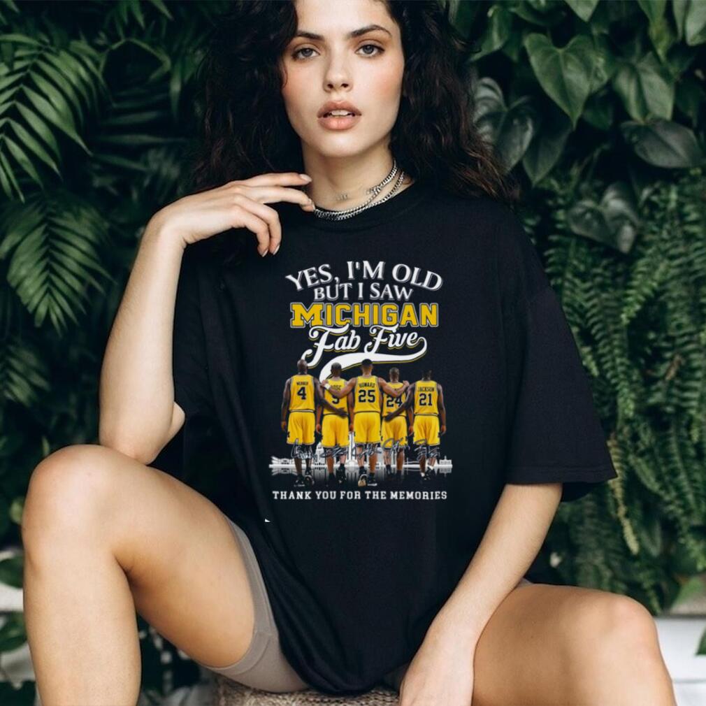 Michigan Fab Five Basketball Legends Signature Skyline T Shirt