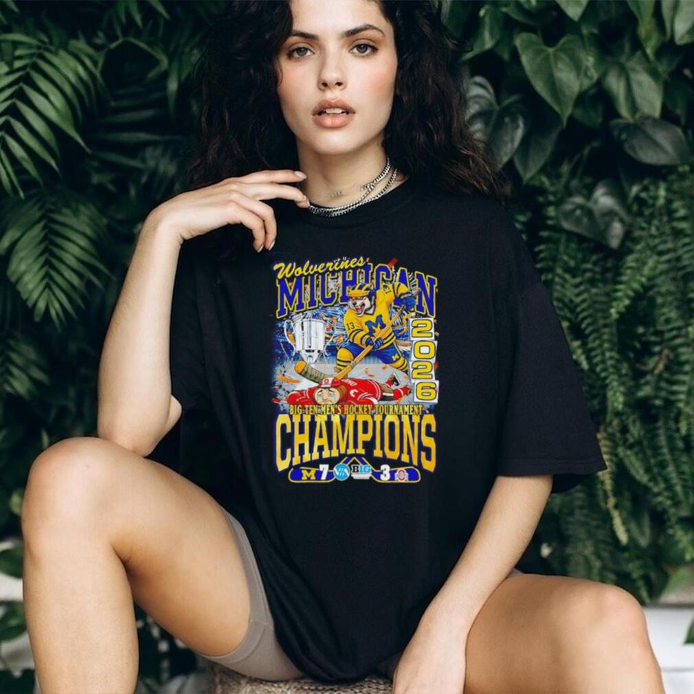 Michigan Wolverines 2026 Big Ten Men’s Hockey Tournament Champions T Shirt