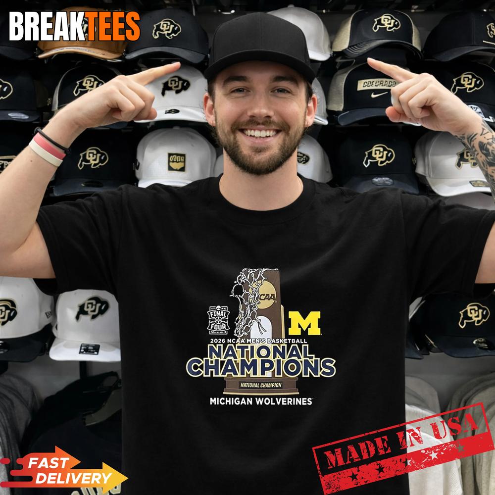 Michigan Wolverines 2026 Men’s basketball National Champions team collage T-Shirt