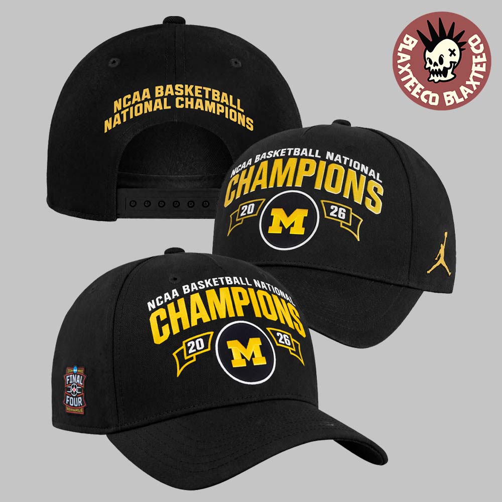 Michigan Wolverines 2026 NCAA Men’s Basketball National Champions Jordan Brand Locker Room Rise Adjustable Hat