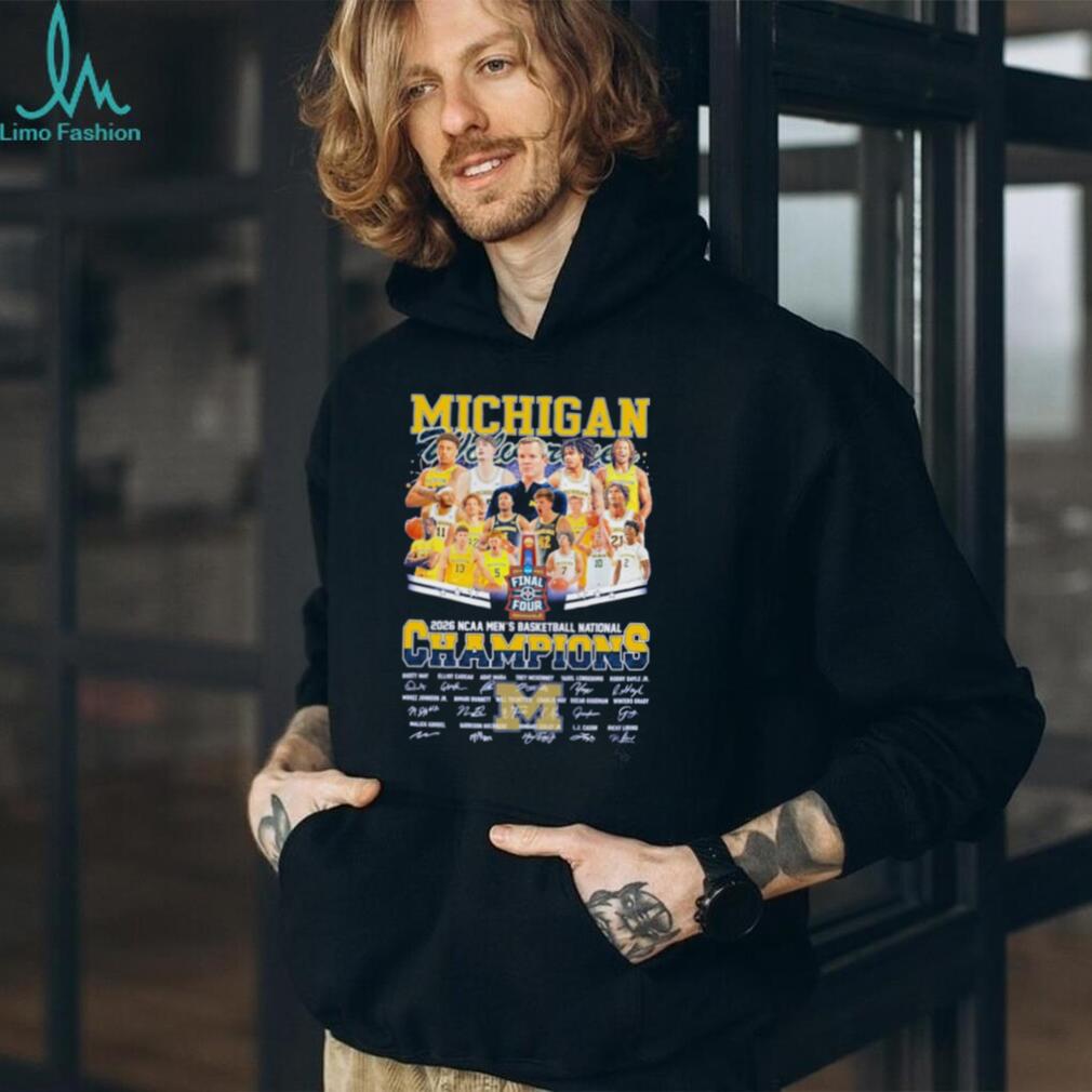 Michigan Wolverines 2026 NCAA Men’s Basketball National Champions Signature T Shirt