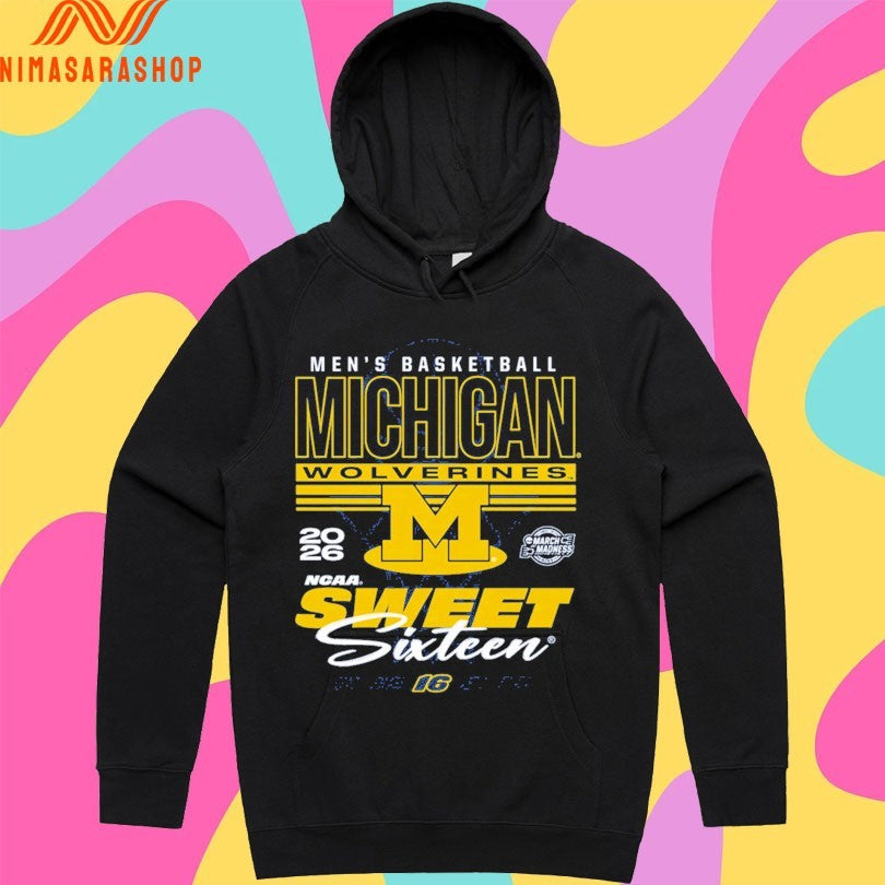 Michigan Wolverines Men’s Basketball 2026 March Madness Ncaa Sweet Sixteen Shirts