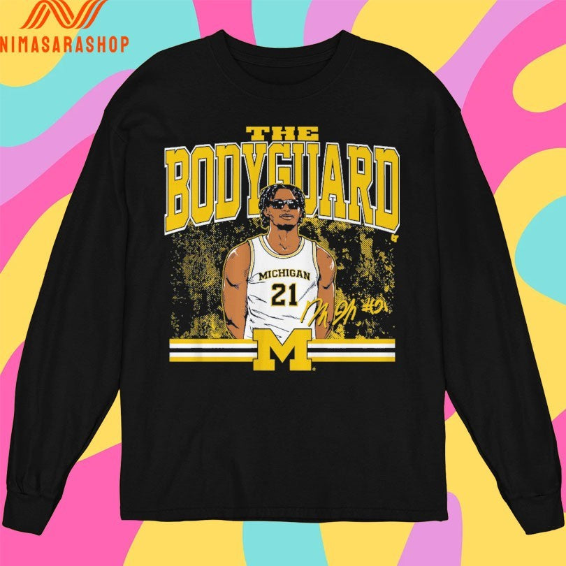 Michigan Wolverines Men’s Basketball Morez Johnson Jr The Bodyguard Signature Shirts