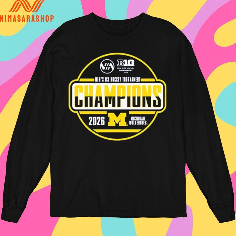 Michigan Wolverines Men’s Ice Hockey Tournament Champions 2026 Shirts