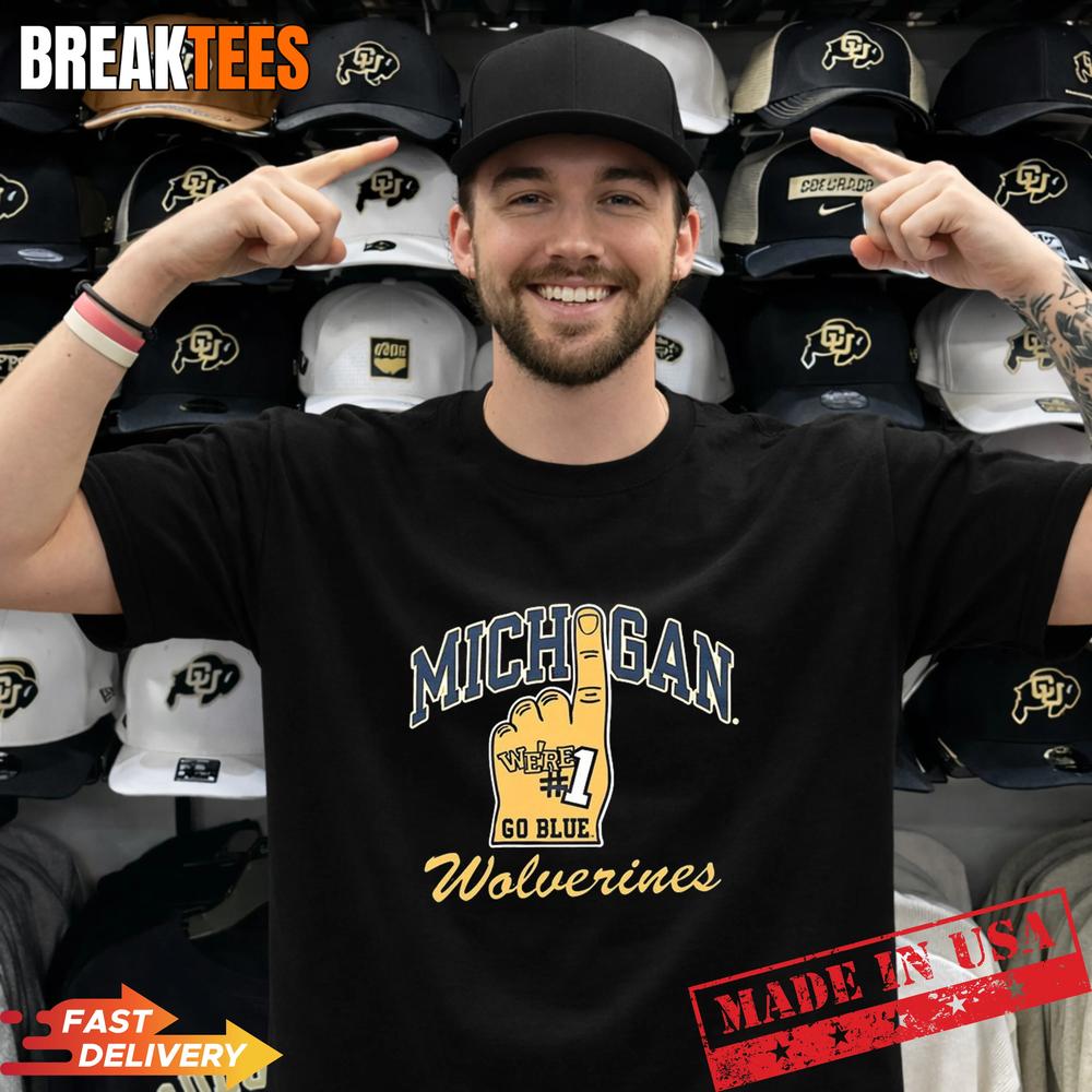 Michigan Wolverines Number One Hand Shirt