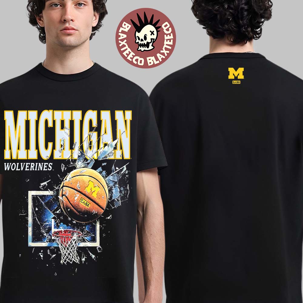 Michigan Wolverines X SANA 2026 NCAA National Champions Shattered Backboard T-Shirt