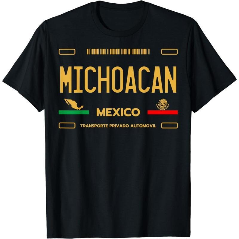 Michoacan Mexico License Plate Aesthetic, Michoacan T-Shirt Summer Streetwear Casual Hoodie, Sweatshirt | UrbanDripWear.com