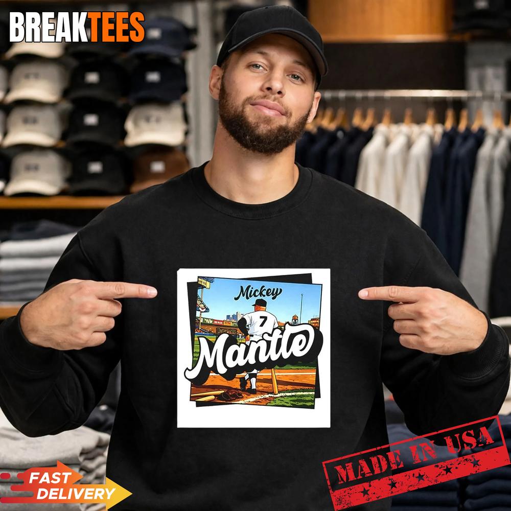 Mickey Mantle New York Yankees baseball Stadium T-Shirt