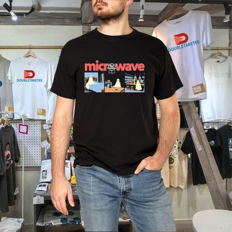 Microwave X Pabst Blue Ribbon PBR Ghost Shirts
