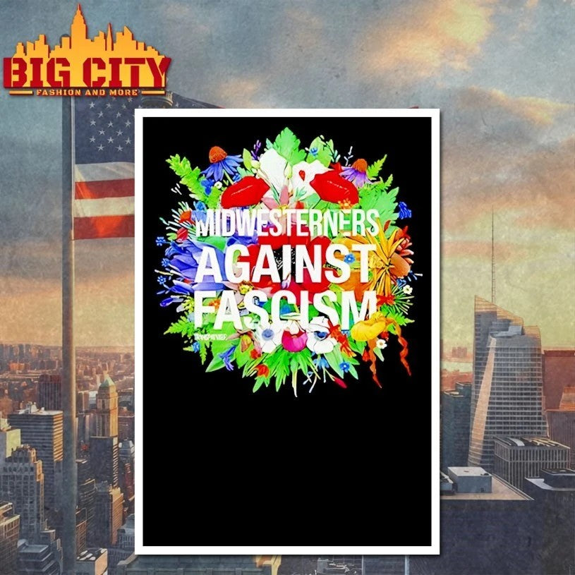 Midwesterners Against Fascism t-shirt