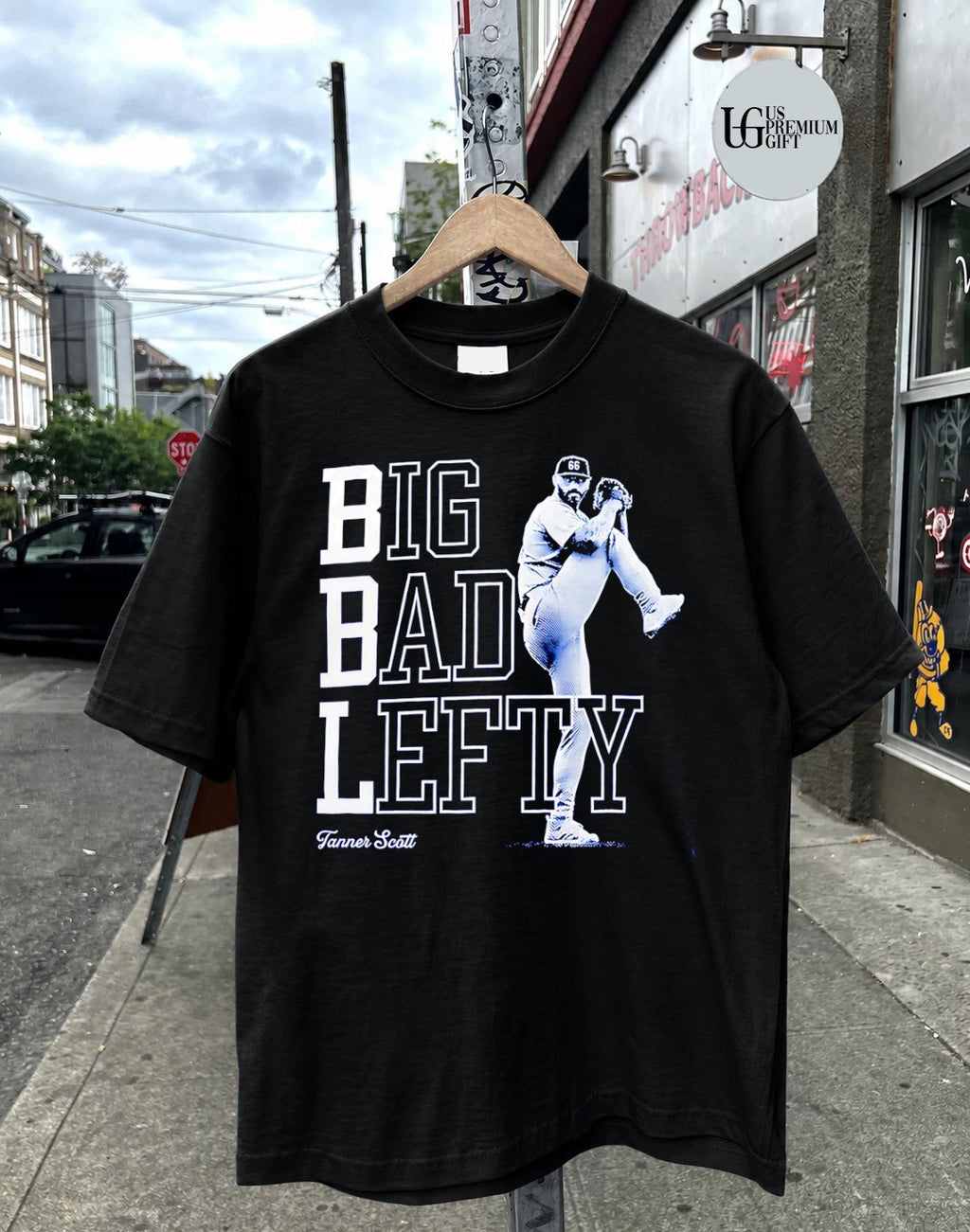Miguel Rojas Big Bad Lefty Tanner Scott Los Angeles Dodgers baseball shirt