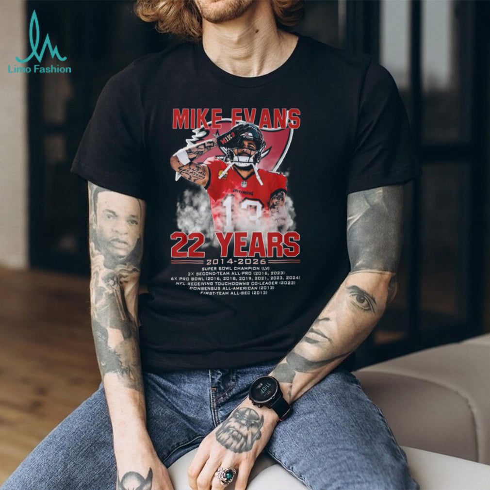 Mike Evans Tampa Bay Buccaneers 22 Years 2014 2026 Career Stats Tribute T Shirt