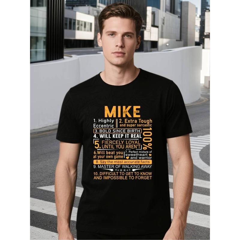Mike Name Shirt Mike First Name T-Shirt, 100% Pure Cotton Mike T-Shirt for Men Hoodie, Sweatshirt | UrbanDripWear.com