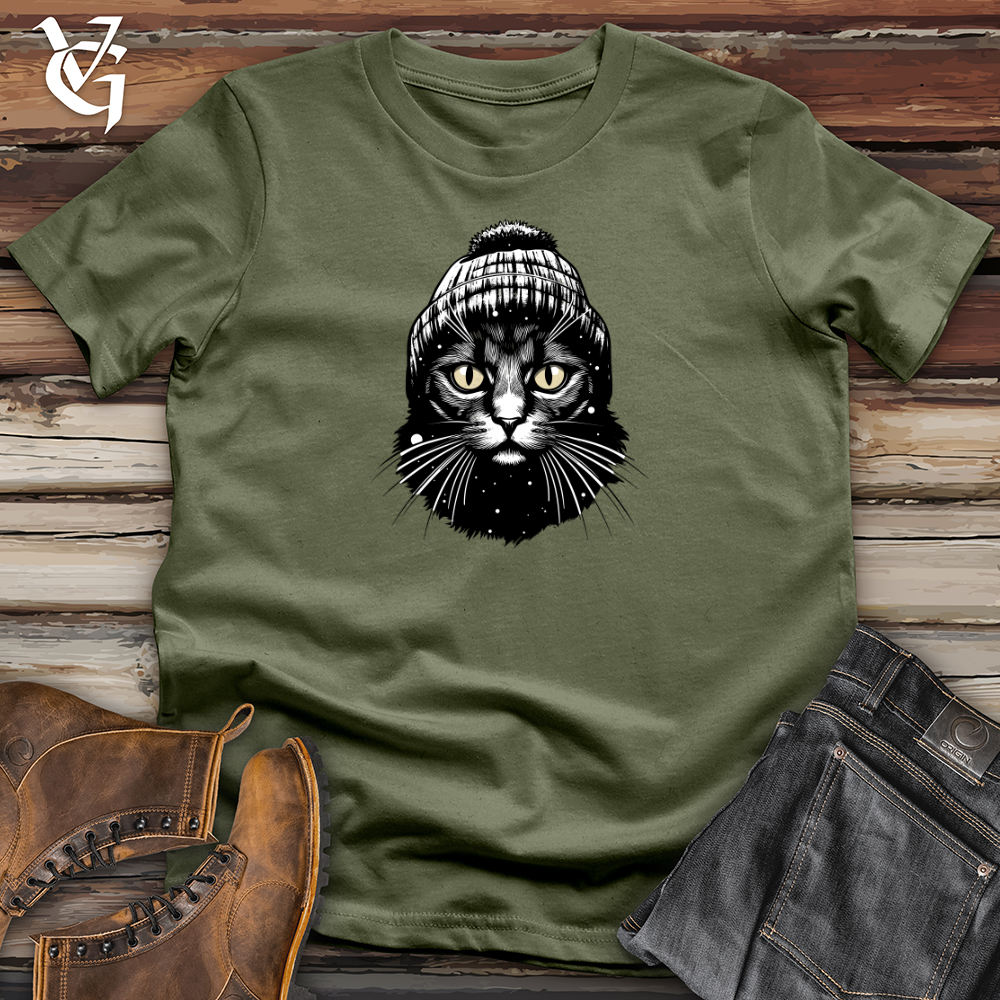 Vintage Beanie Black Cat 02 Softstyle Tee