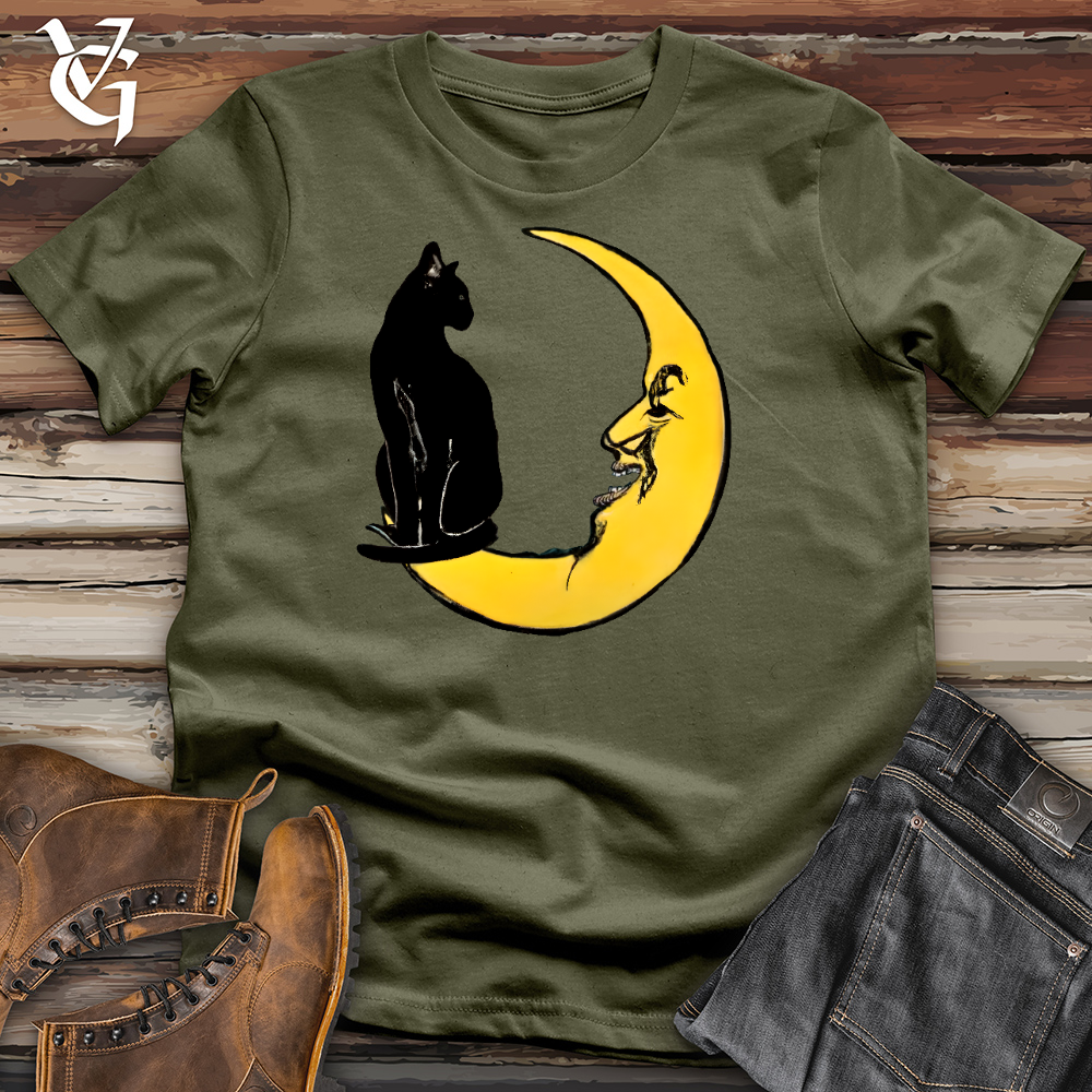 Cat On The Moon Cotton Tee