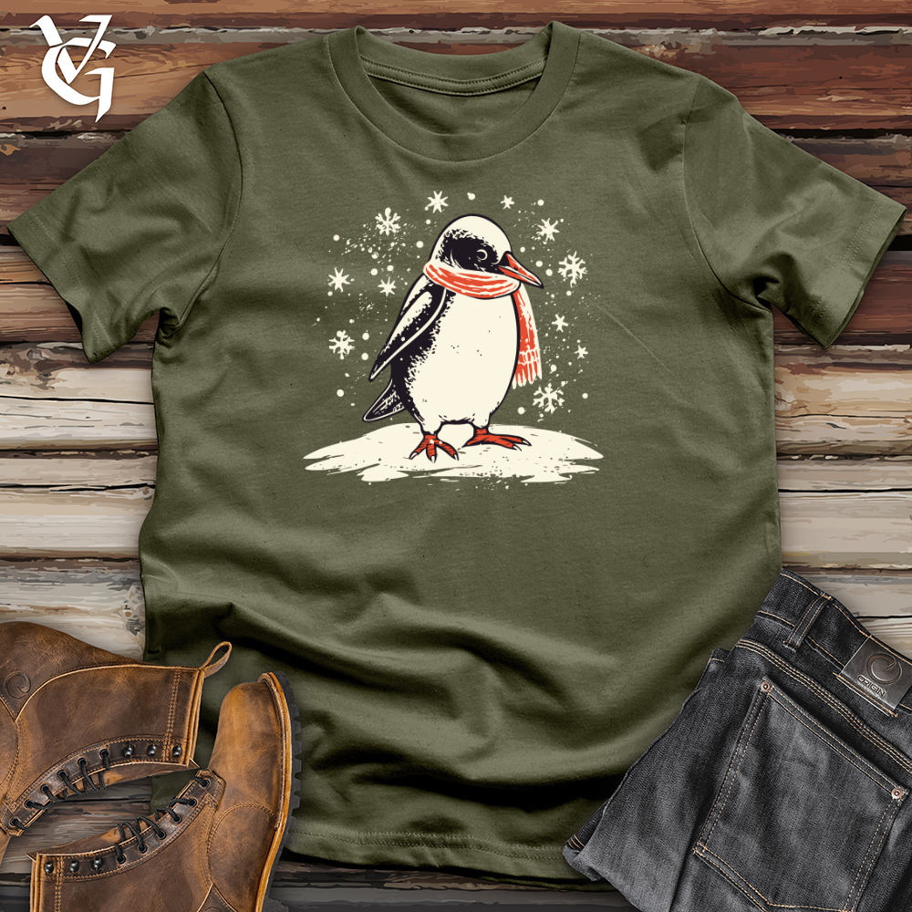 Vintage Snowy Penguin Cotton Tee