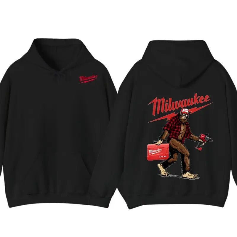 Milwaukee Bigfoot Double-sided T-Shirt For Mens Hoodie, Sweatshirt | UrbanDripWear.com
