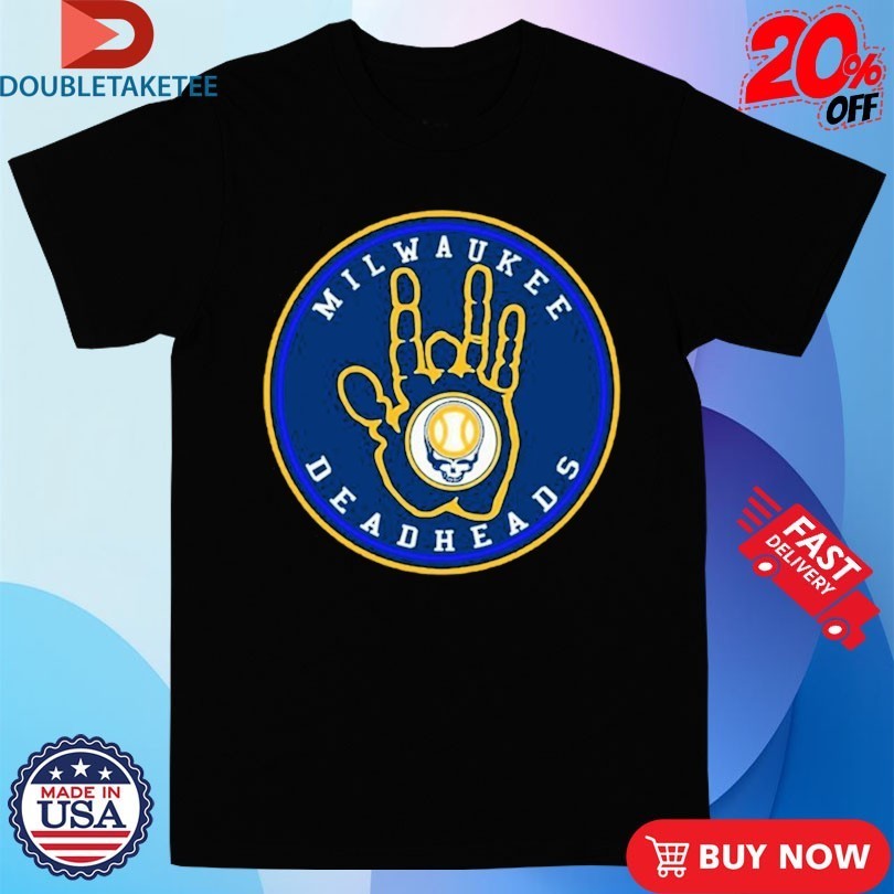 Milwaukee Brewers Deadheads Grateful Dead MLB Handprint Shirts