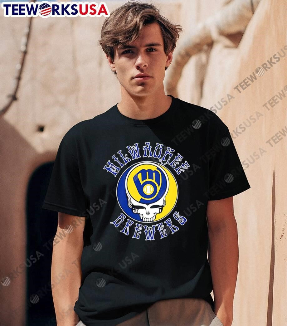 Milwaukee Brewers Steal Your Face Grateful Dead MLB Baseball T-Shirt