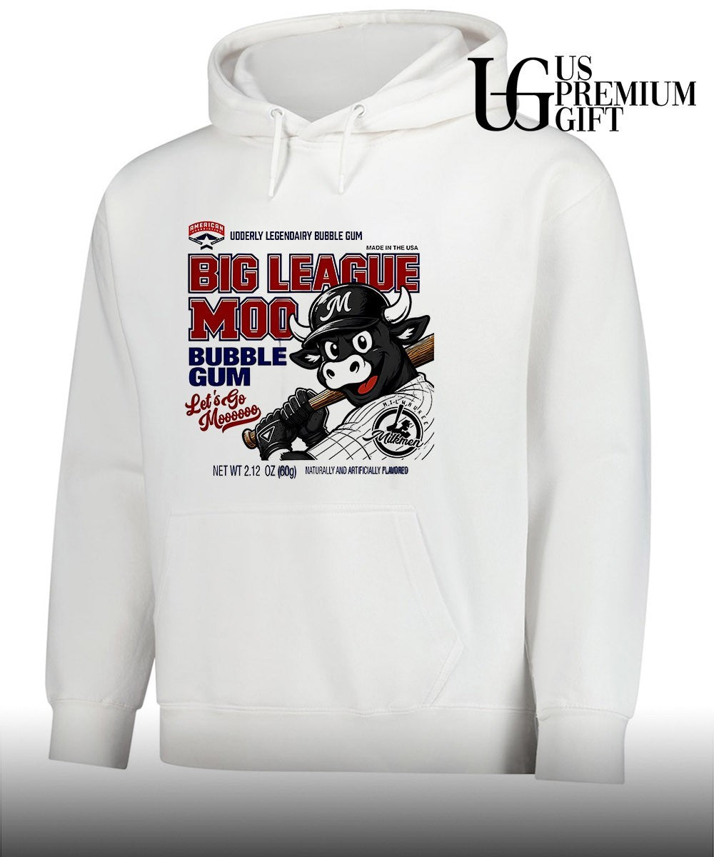 Milwaukee Milkmen American Association Baseball Big League Moo Bubble Gum mascot shirt