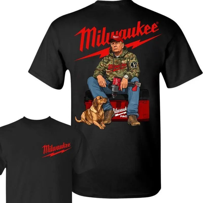 Milwaukee Trump Camo Unisex Cotton T-shirt, Fuel Hand Drill Doog Hunt Shirt - Trendy Shirt - Unisex T-shirt Classic -...