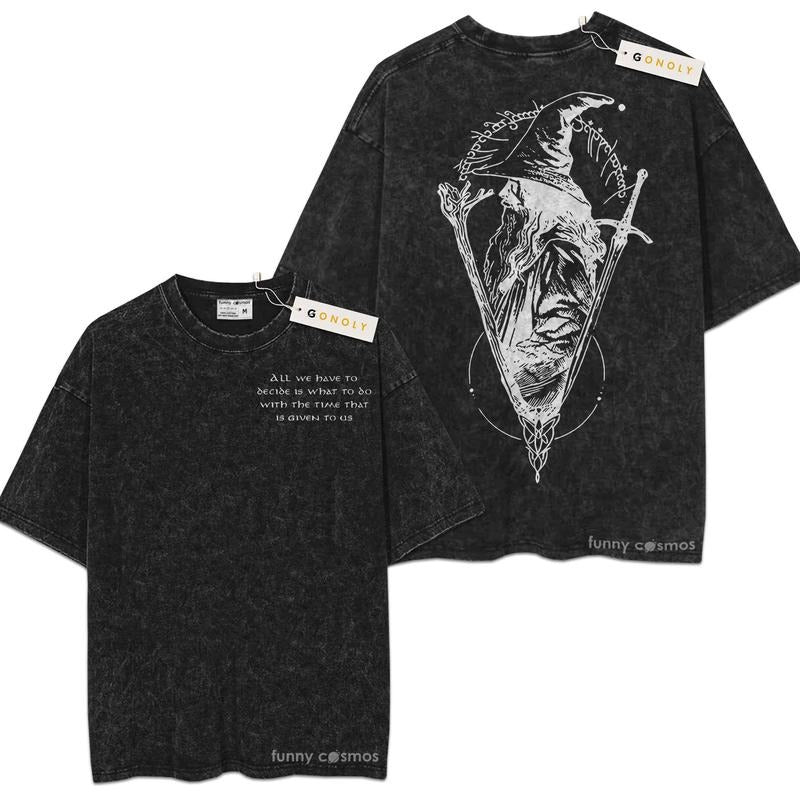 [ Mineral Wash ] All We Have To Decide For Fans Lover Book, Bookish, Graphic Washed Style Shirt Hoodie, Sweatshirt