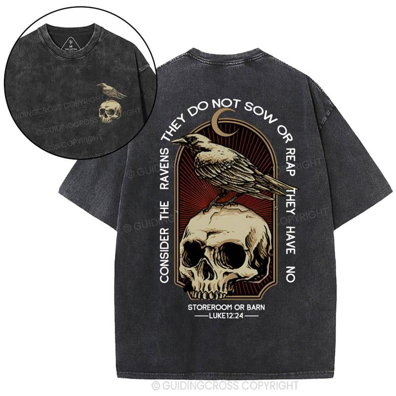 [ Mineral Wash ] Consider The Ravens Chirstian Washed TShirt Jesus Graphic Washed Style TShirt Hoodie, Sweatshirt