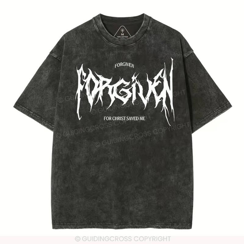[ Mineral Wash ] Forgiven Christian Washed Shirt Jesus Graphic Washed Style Shirt Hoodie, Sweatshirt | UrbanDripWear.com
