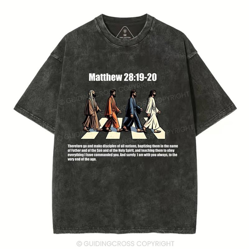 [ Mineral Wash ] Go And Make Disciples Christian Washed Shirt Jesus Graphic Washed Style Shirt Hoodie, Sweatshirt