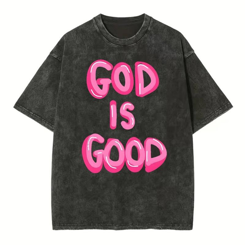 [ Mineral Wash ] God Is Good Christian Washed TShirt Jesus Graphic Washed Style Shirt Hoodie, Sweatshirt | UrbanDripWear.com