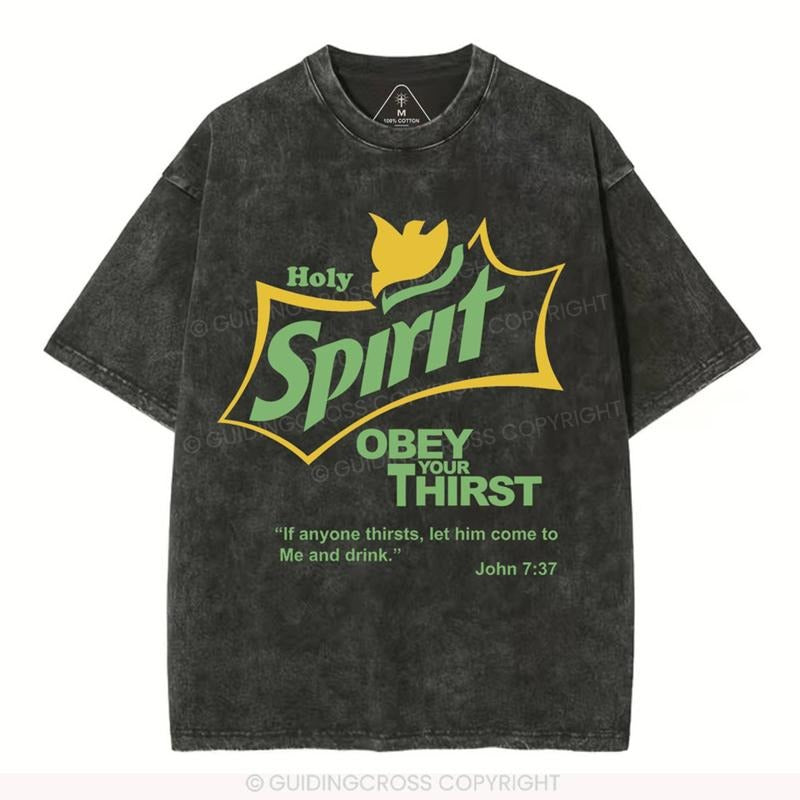 [ Mineral Wash ] Holy Spirit Christian Washed TShirt Jesus Graphic Washed Style Shirt Hoodie, Sweatshirt | UrbanDripWear.com